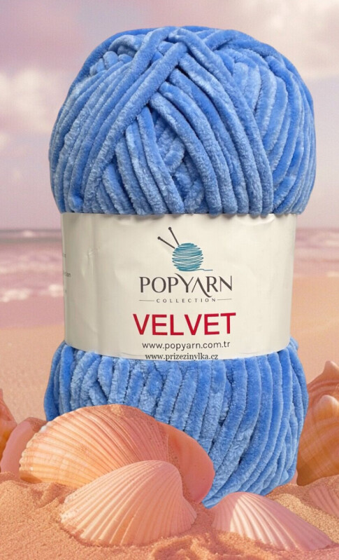 POPYARN VELVET B028 blankytně modrá 