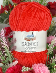 Samet soft 236 červená