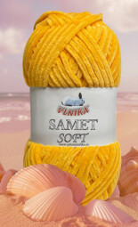 Samet soft 251 žluto-oranžová