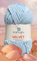 POPYARN VELVET B003 sv.modrá