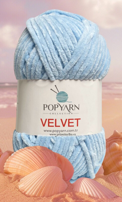 POPYARN VELVET B003 sv.modrá