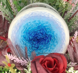 Rosegarden 305 modrá, tyrkysová, ledově modrá, jemná jeans, smetanová