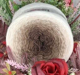 Rosegarden 308 tmavě hnědá, hnědá, béžová, smetanová