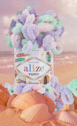 Puffy color 5938 fialovo-zeleno-růžová