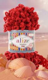 Puffy fine 056 červená 