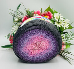 Flowers 276 růžová,fialová,šedá