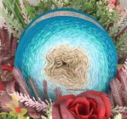 Rosegarden 324 béžová, bílá, světle modrá, zelená