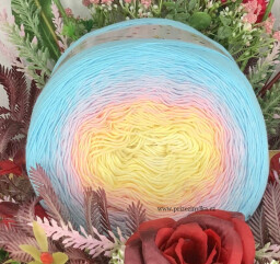 Rosegarden 311 krémová, žlutá, růžová, světlý tyrkys