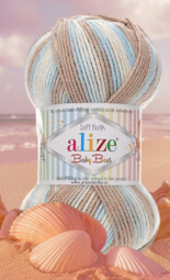 Baby best batik 6657 hnědá,béžová,modrá