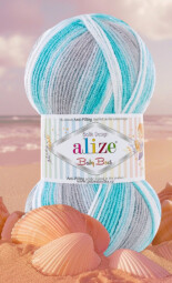 Baby best batik 7264 tyrkys,šedá