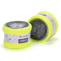 Flowers Vivid 502 sv.šedá,tm.šedá,neon žlutý 