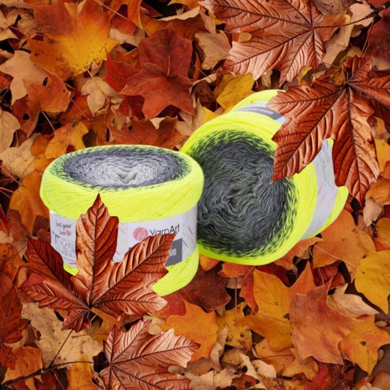 Flowers Vivid 502 sv.šedá,tm.šedá,neon žlutý 