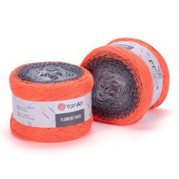 Flowers Vivid 503 sv.šeda,tm.šedá,neon oranžový 