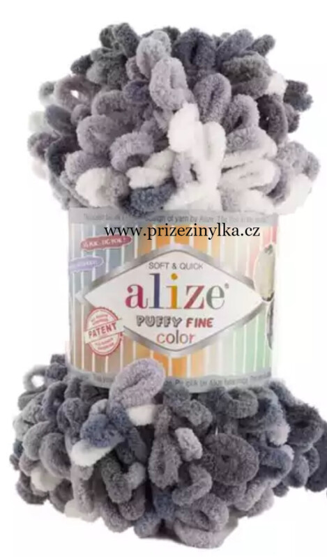 Puffy fine color 5925 tm.šedá-bílá