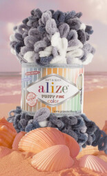 Puffy fine color 5925 tm.šedá-bílá