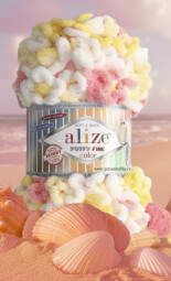 Puffy fine color 5942 žluto-bílá-růžová