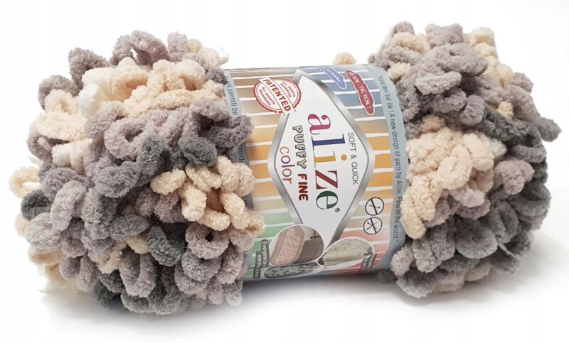 Puffy fine color 6034 béžovo hnědá