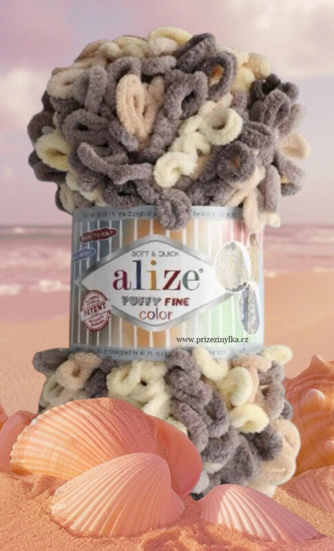 Puffy fine color 6034 béžovo hnědá