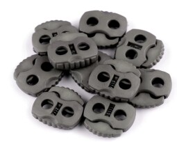 Brzdička s dvěma dirkami 20x20mm šedá strední