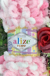 Puffy color 5863 růžovo-bílá 