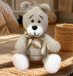 Háčkovaný medvidek sv.béžový