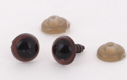 Bezpečnostní oči 10 mm hnědá 