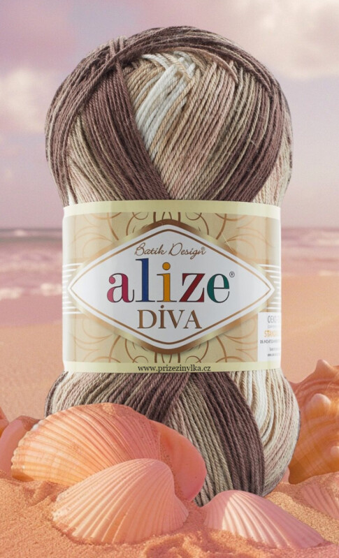 Diva batik 1815 hnědo-béžova