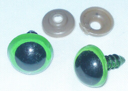 Bezpečnostní oči 14 mm zelené