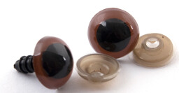 Bezpečnostní oči 14 mm hnědé