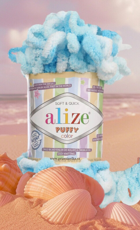 Puffy color 5924 pastel.modrá-bílá