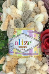 Puffy color 5926 béžovo-hnědá