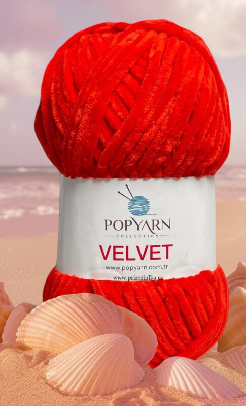 POPYARN VELVET B006 červená