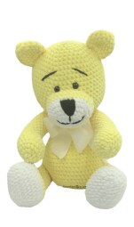 Háčkovaný medvidek žlutý 