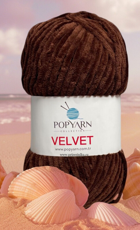 POPYARN VELVET B011 tm.hnědá