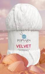 POPYARN VELVET B001 bílá
