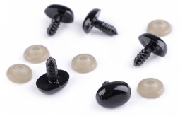 Bezpečnostní čumák/oči 11x15 mm černý ovál 