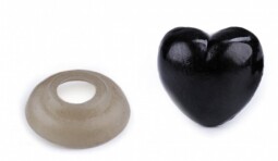 Bezpečnostní čumák srdce černý 12x13 mm