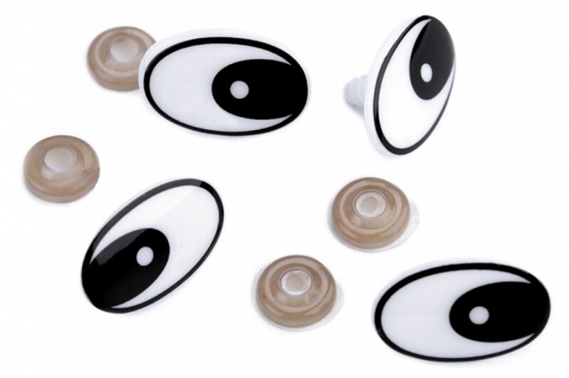 Bezpečnostní oči 19x29 bílo-černé