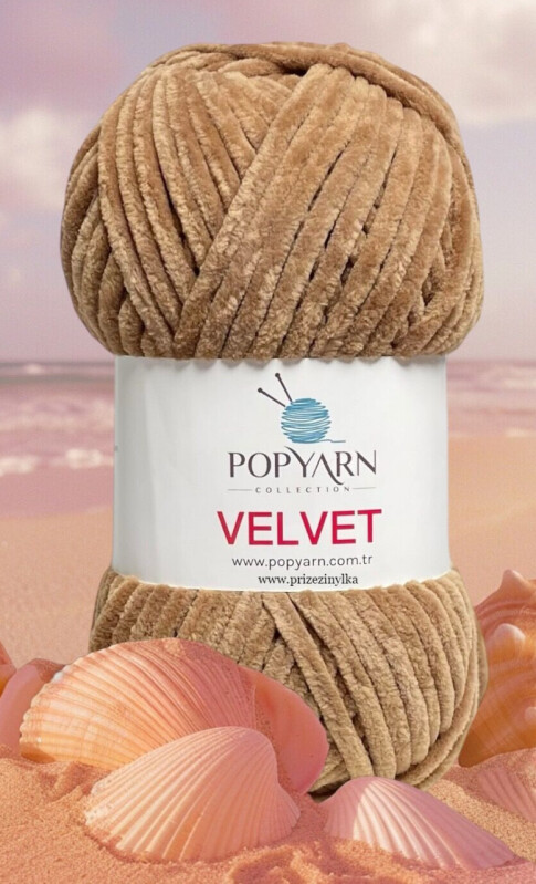 POPYARN VELVET B009 hnědá 