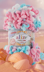 Puffy fine color 6377 růžová,mentol,bílá