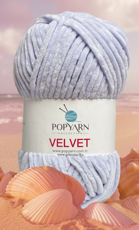 POPYARN VELVET B026 šedo-modrá