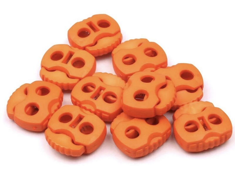 Brzdička s dvěma dirkami 20x20mm oranžová