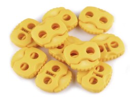 Brzdička s dvěma dirkami 20x20mm žlutá