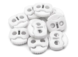 Brzdička s dvěma dirkami 20x20mm Bílá