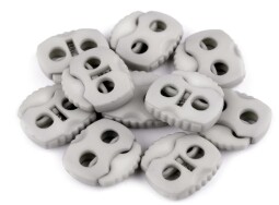 Brzdička s dvěma dirkami 20x20mm šedá