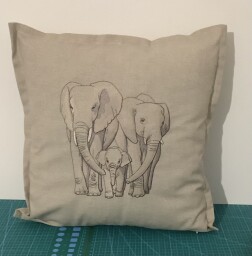 Povlak na polštářek 40x40 cm sloni 