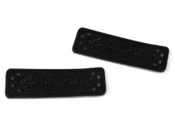 Cedulka-nášivka Handmade 15x50mm černá